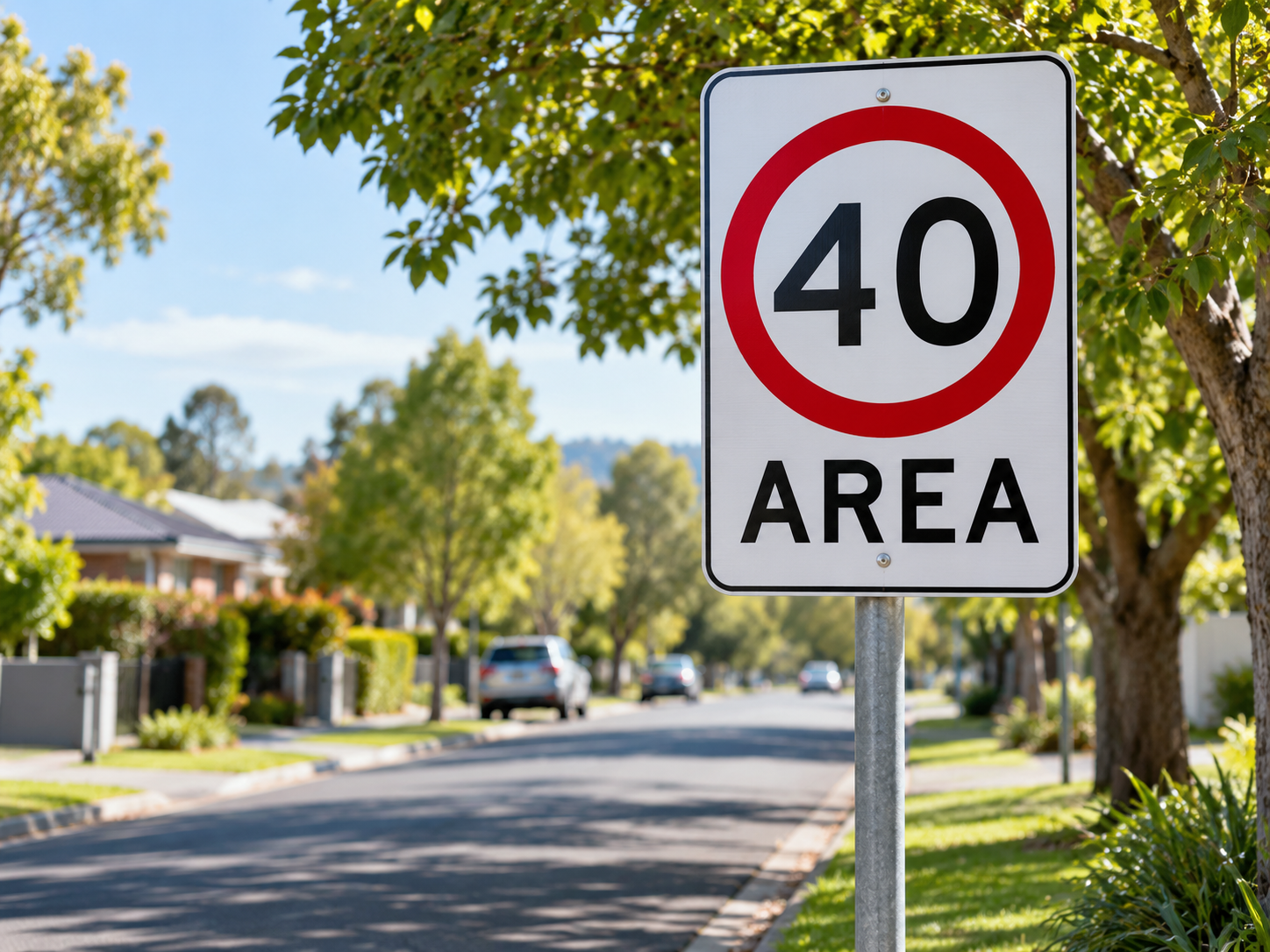 40 km/h area speed limit sign