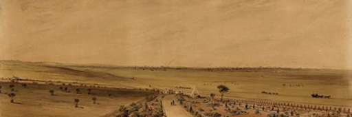 (Extract from) View from the Leads towards Hindmarsh, S. T. Gill, 1850 (AGSA Collection