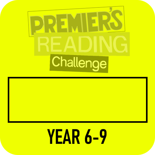 Yellow Premier's Reading Challenge logo for Year 6-9