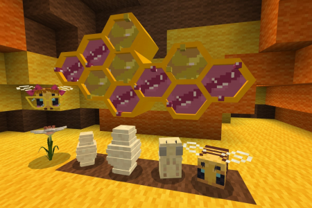 minecraft building with bees